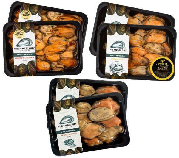 Ultimate Selection Of Smoked Mussels | Kutai  - 250g x6 trays